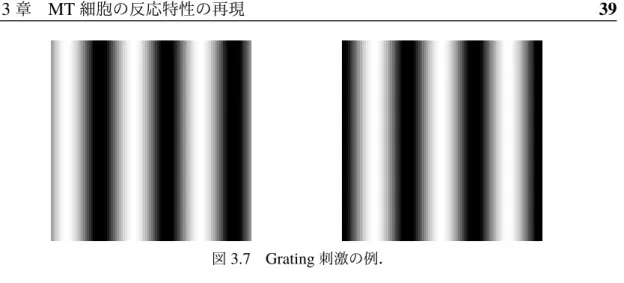 図 3.7 Grating 刺激の例．