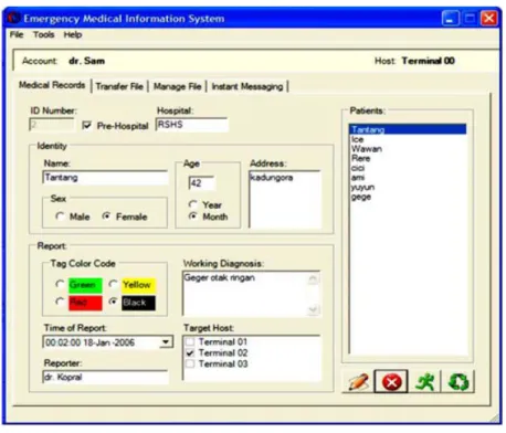Figure 3.2.Demographic user interface EMCIS 