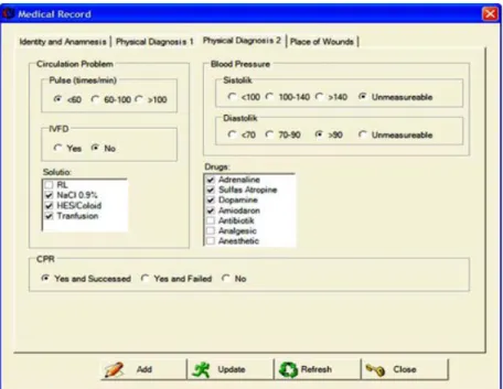 Figure 3.3.Support and treatment user interface EMCIS 