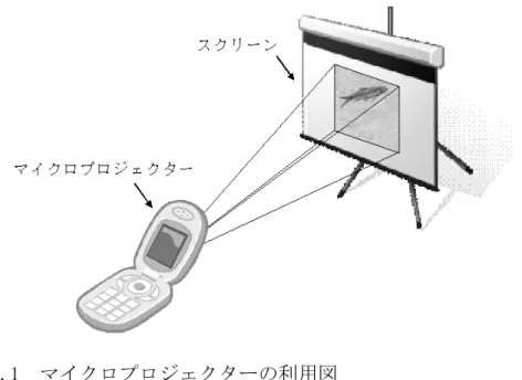 図 1.1  マイクロプロジェクターの利用図 