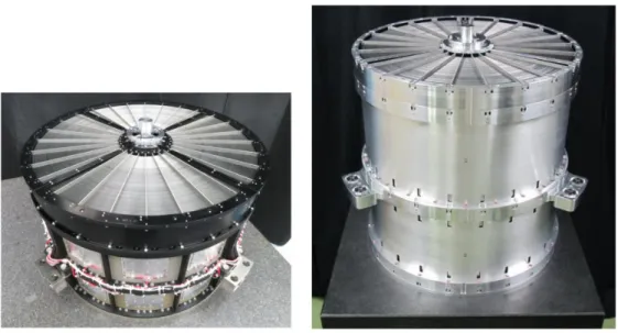 Figure 4. Photographs of flight models of (left) Soft X-ray telescope, SXT-S and (right) hard X-ray telescope, HXT-1.