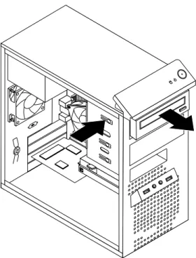 図 14. 光学式ドライブの取り外し