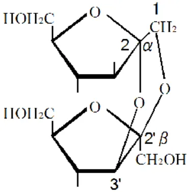 Figure  2.  Structural  formula  of  difructose  anhydride  III  produced  from  inulin  with  Arthrobactor sp