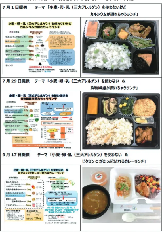 表 4 ．「小麦・卵・乳を使わないこと」をテーマとしたランチ内容