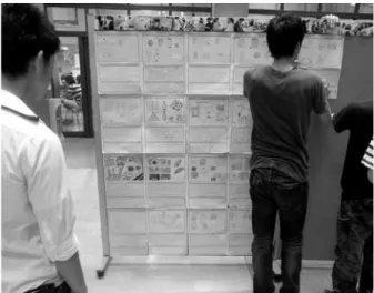Figure 8: Class members assembling their exhibition