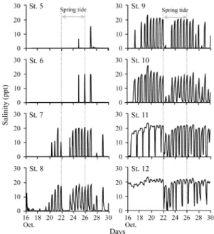 Fig. 4.　Relationship between standard length (SL; mm)  and area of substrate (SA; cm 2 )