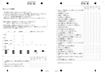 Fig. 1. 　Questionnaire form (partially modified after Tomago et al. 2012). 
