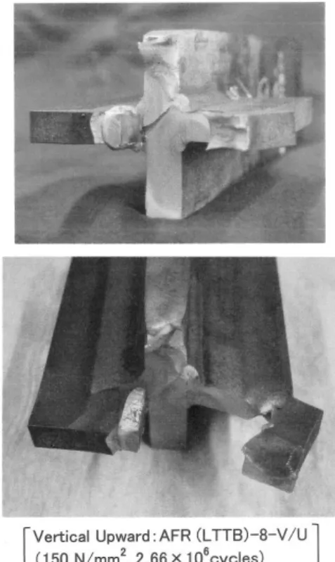 Fig. 16    Fracture surface and pass after fatigue  test（Horizontal position welding)