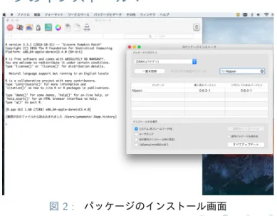 図 2 : パッケージのインストール画面