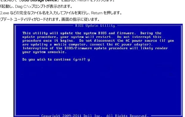 図 1. DOS の BIOS アップデート画面