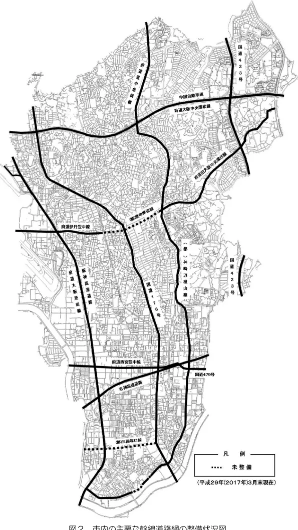 図   市 主要 幹線道路網 整備状況図