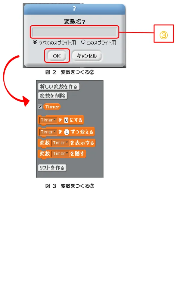図  2  変数をつくる② 