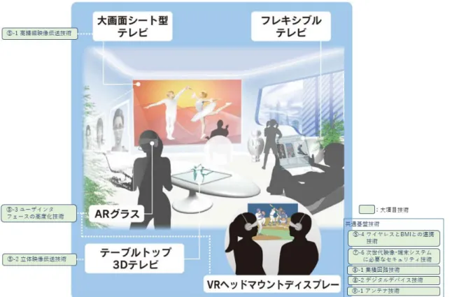 図 5.5.2  映像伝送分野の将来システムのイメージ図 