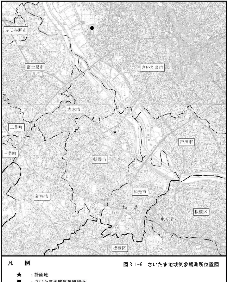 図  3.1-6  さいたま気象観測所位置図