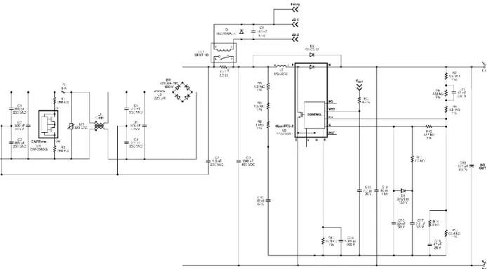 Figure 4 – Schematic DER-385 PC Platinum Power Supply Application Circuit - Input Filter, Bridge  Rectifier Section and PFS Section