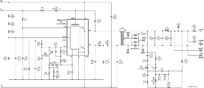 Figure 5 – Schematic DER-385 PC Platinum Power Supply Application Circuit – Main Converter Section