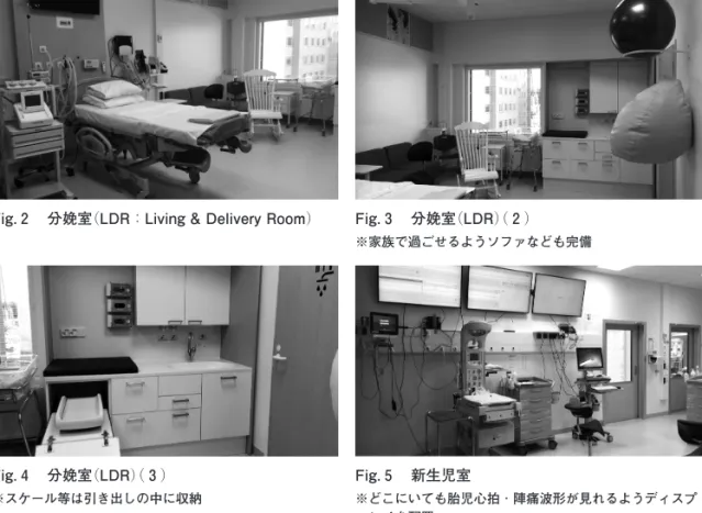 Fig. 2  分娩室 （LDR：Living &amp; Delivery Room） Fig. 3  分娩室 （LDR） （ 2 ）