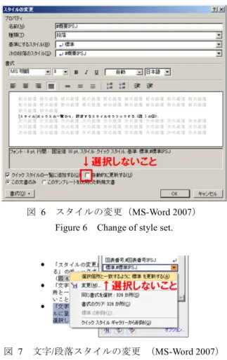 Figure 6  Change of style set. 