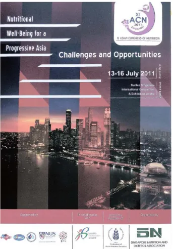 図 1 ．第 11 回アジア栄養学会議（シンガポール、 2011 ）要旨集と著者らの発表要旨