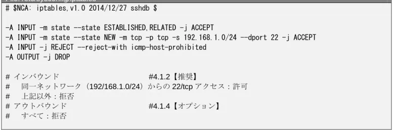 表  6：データサーバ（sshdb） 