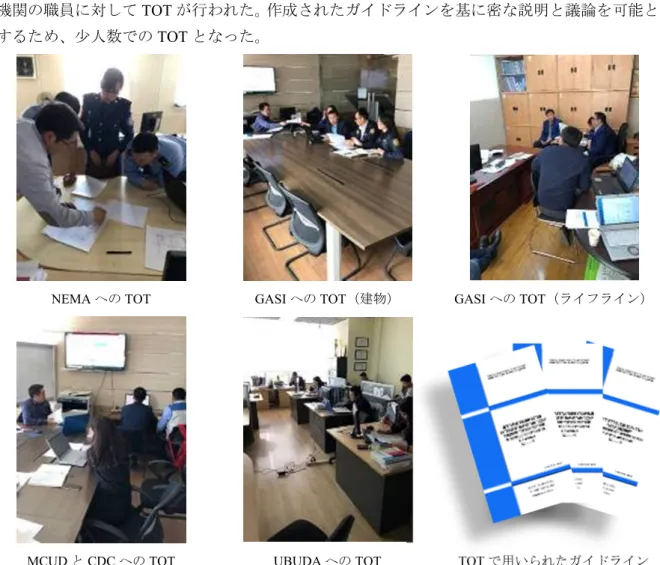 図 2.1.8  関連機関に対する TOT の様子 