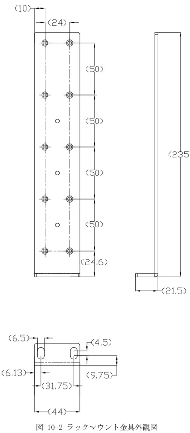 図 10-2 ラックマウント金具外観図