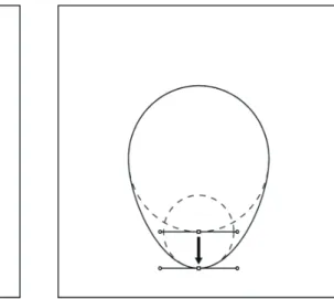 Fig. 12     Drawing of face part of standard head model I.    Fig. 13 Drawing of face part of standard head model II