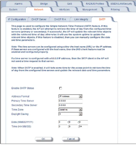 Figure 4-8 SNTP Configuration Screen