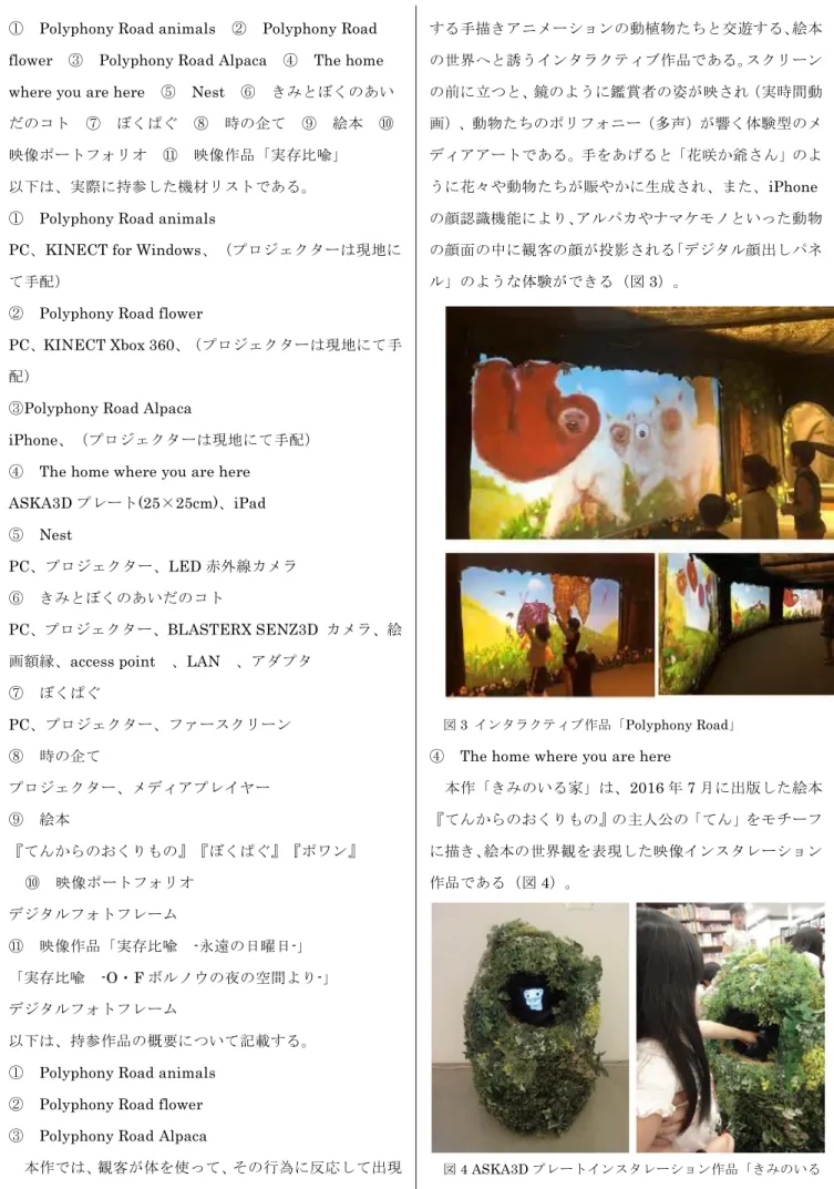 図 4 ASKA3D プレートインスタレーション作品「きみのいる