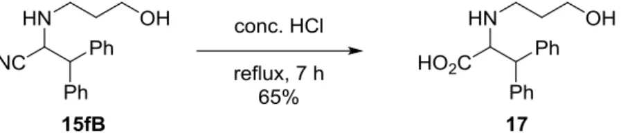 Table 7. Sequential -phenylation/nucleophilic addition of N-alkoxyenamine from 18. 