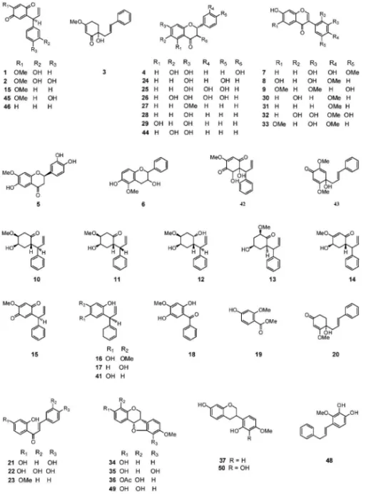 Fig. 19. Compounds Isolated from Trunk Exudates of Dalbergia sissoo