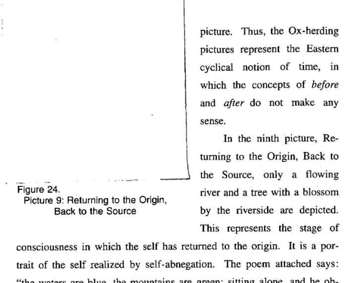 Figure  24,                            river and  a tree with  a blossem   Picture  9:Returning  to the Origin,