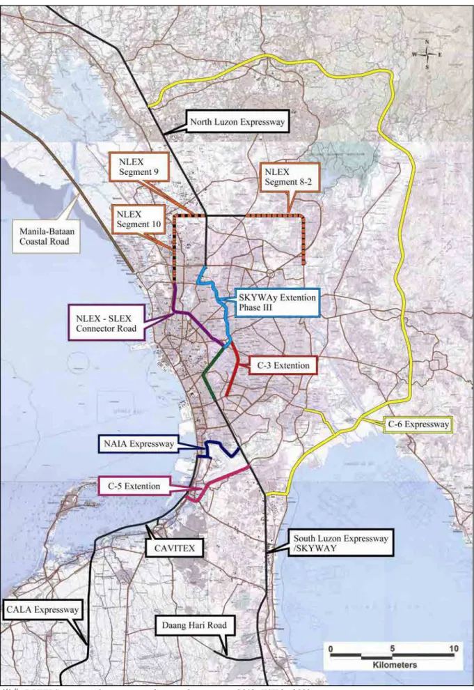 図 3.1-4  メトロマニラの将来道路ネットワーク 