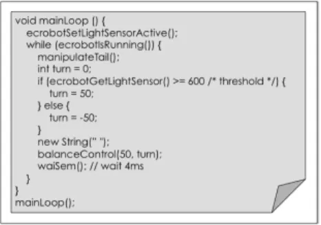 表   2    Tiny /Mini Konoha  構造体サイズの違い Mini    Tiny    実行コードサイズ  100KB  40KB  オブジェクトサイズ(最大)  8 ワード  4 ワード  オブジェクトのヘッダ  4 ワード  1 ワード  ヒープ領域  16MB  4KB  ヒープ領域の拡張 行う 行わない バイトコード長 32 バイト 4 バイト ダイレクトスレッデッド  有効  無効        上記のような変更を行っているにもかかわらず，Tiny  Konoha では Min