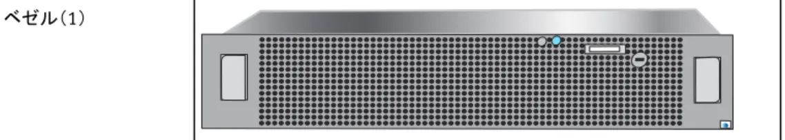 表  4 3U 、 15 ディスクの 3.5 インチ ドライブ DAE  （続き） ベゼル（ 1 ） SAS ケーブルのラベルの貼り付け 手順 1. SAS のペア ケーブルとケーブルラベルシートを用意します。 2