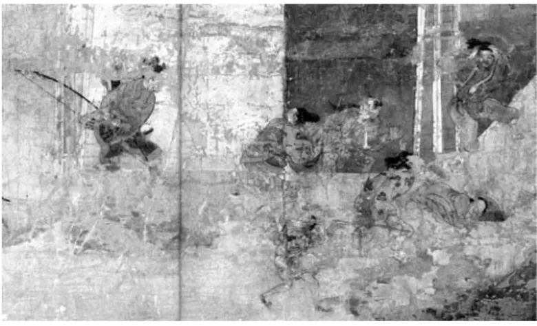 図 １  法隆寺東院絵殿旧蔵「聖徳太子絵伝」第 ６ 面部分