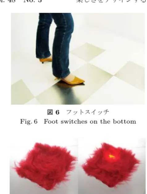 図 6 フットスイッチ Fig. 6 Foot switches on the bottom