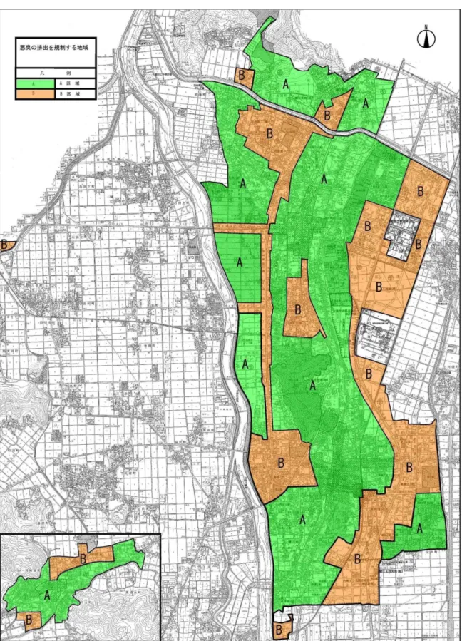 図 3-4-3-5 悪臭規制地域区分図 