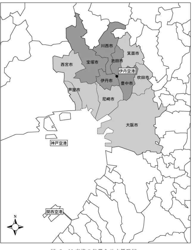 図   8 11 市 協 の 位 置 を 示 す 概 略 図