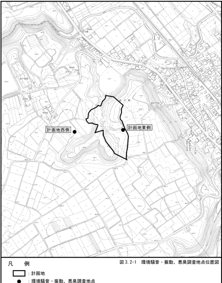 図 3.2-1  騒音・振動・悪臭調査地点 