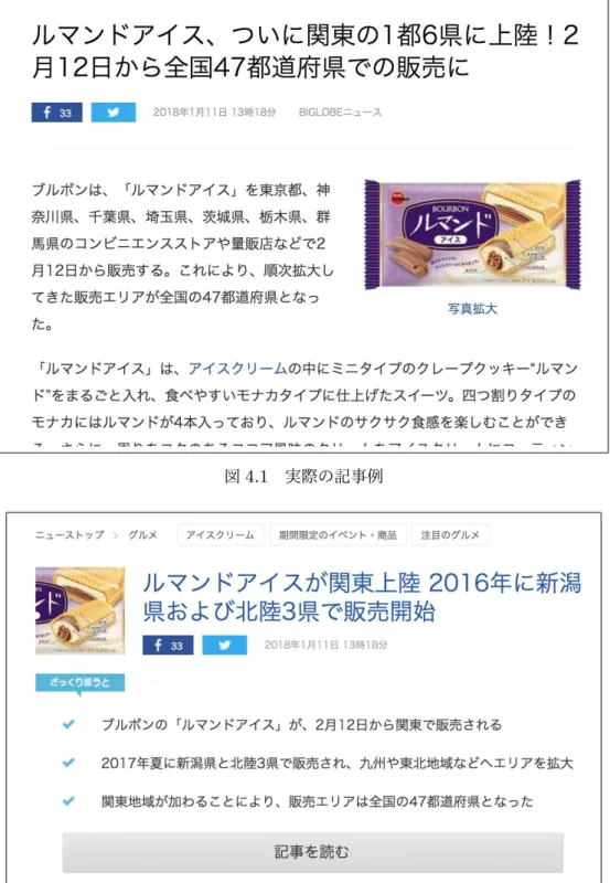 図 4.1 実際の記事例