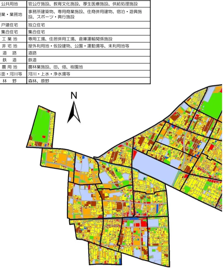 表 1-3-4  土地利用 分 目 覧表  目 内容 共用地 官 庁施設 教育文 施設 厚生 療施設 供給処理施設 戸建ㆰ宅 立ㆰ宅 集 ㆰ宅 集 ㆰ宅  業 地 専用 場 ㆰ居併用 場 倉庫 輸関 施設 非 宅 地 外利用地ヷ仮設建物 園ヷ 動場等 未利用地等     路 路 鉄     鉄 農 用 地 農林業施設 畑 樹園地 水面ヷ河川等 河川ヷㄥ水ヷ 水場等 林     森林 原 ㅙ務所建築物 専用商業施設 ㆰ商併用建物 宿泊ヷ 興施設ポヸツヷ興行施設商業ヷ業務地