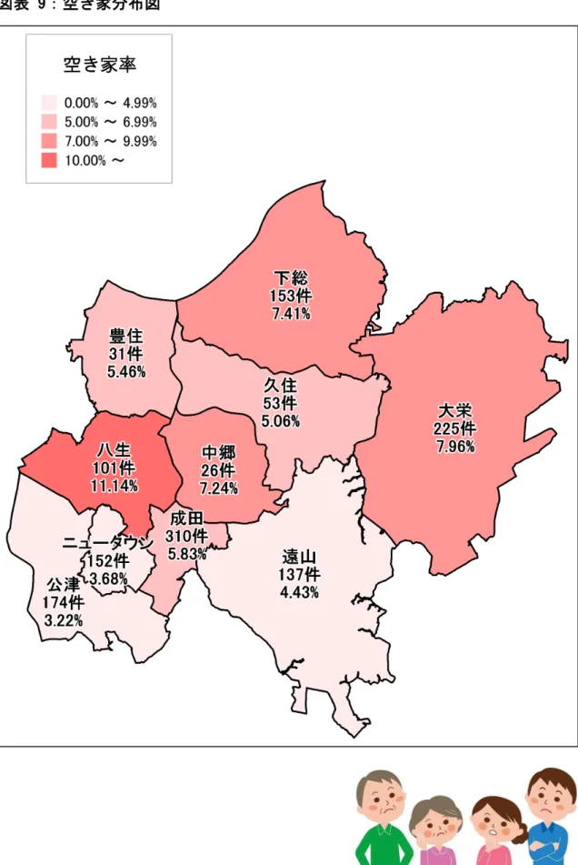 図表 9：空き家分布図 