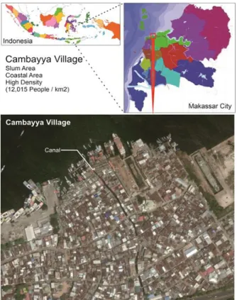 Figure 1. Study area at Cambayya, Makassar 