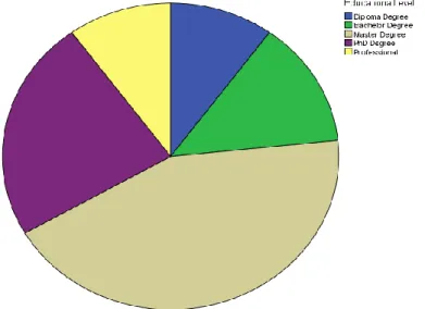 Figure 3. Educational level of respondents 