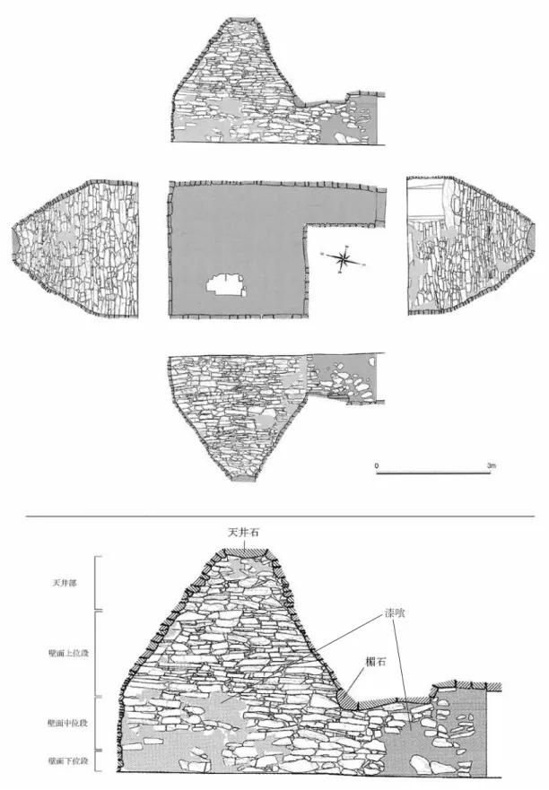 図 3　公州宋山里 5 号墳の実測図 （国立公州博物館・公州市 2012 を編集） と各部位