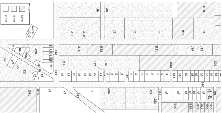 図 10 「駒込追分町・同九軒屋鋪・同丸山新町・同片町沽券図」トレース図