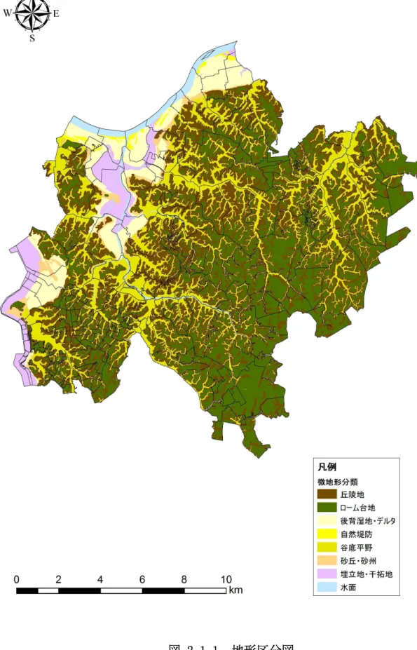 図 2.1.1  地形区分図 