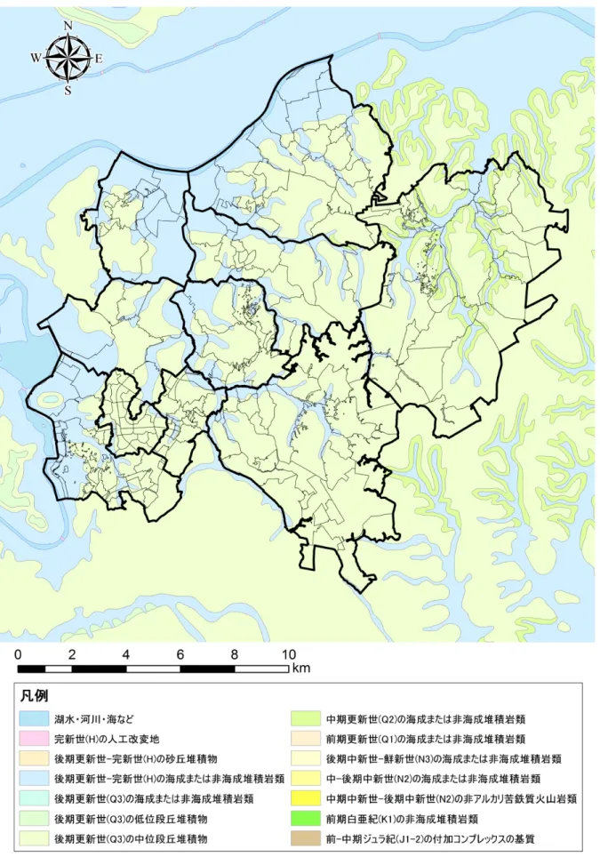 図 2.1.5  表層地質図 