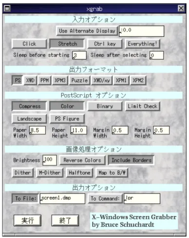 図 6.22: xgrab の実行画面